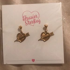 Frasier Sterling Pierced Heart Earrings